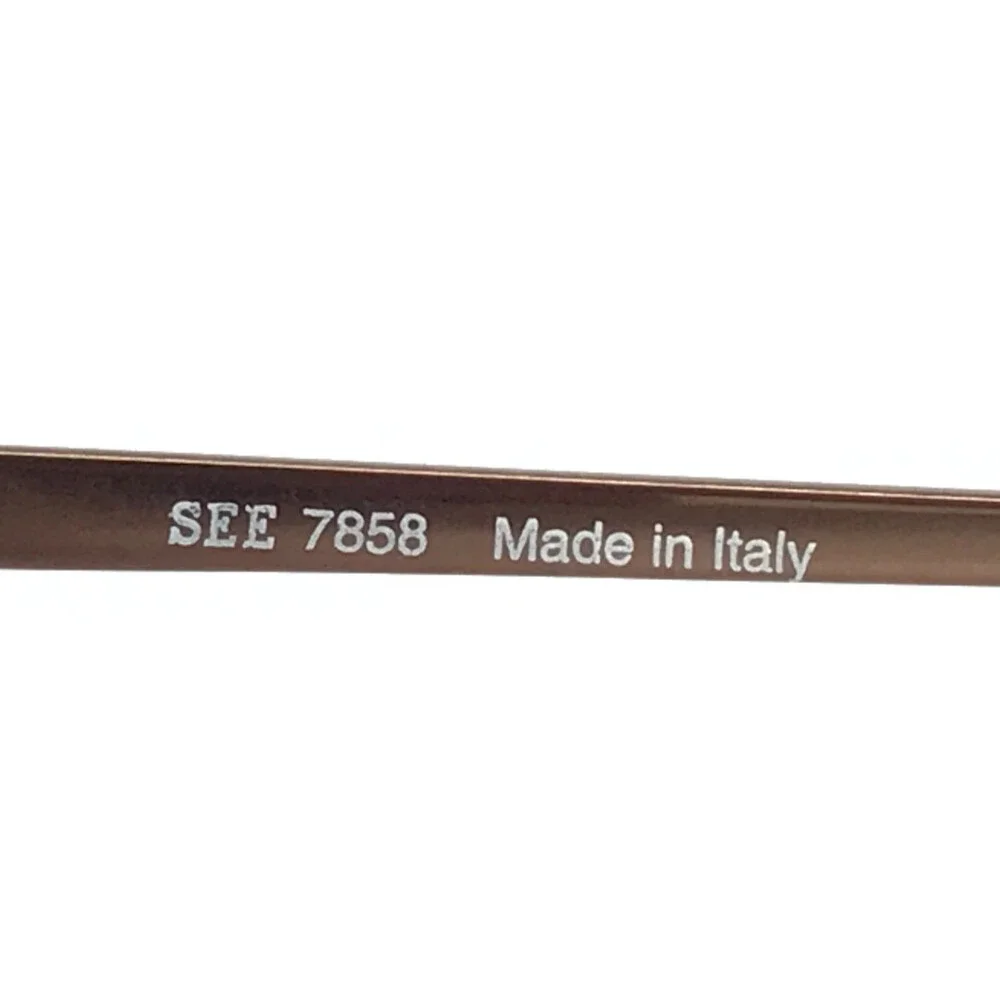 See Sunglasses 7858 093 Polished Brown Aviator Frames with Green Mirrored Lenses